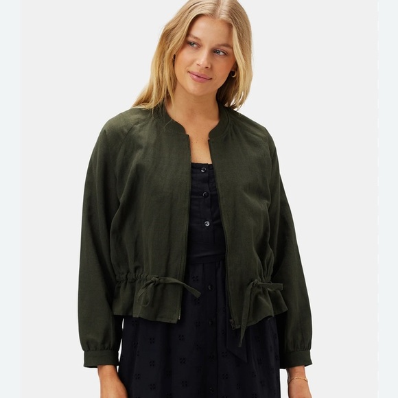 Amour Vert Jackets & Blazers - Amour Vert James Bomber Jacket, Olive Green, NWT, Size Large
